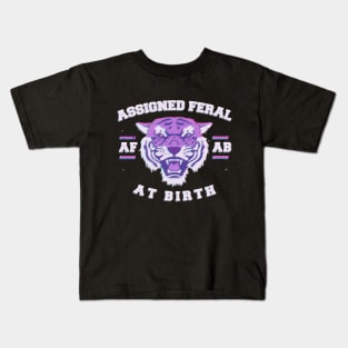 assigned feral at birth Kids T-Shirt